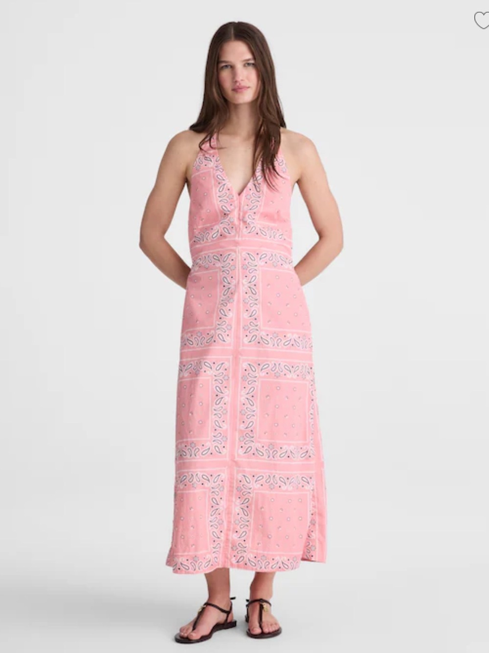 NWT Madewell x Shopbop Smocked Halter Midi Dress in Size Small - Picture 3 of 11